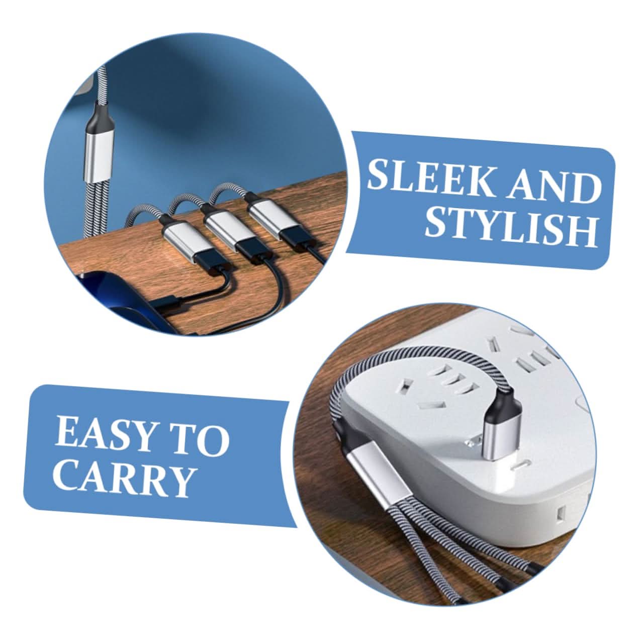 USB Splitter Y Cable: 1 Male to 3 Female Extension Hub