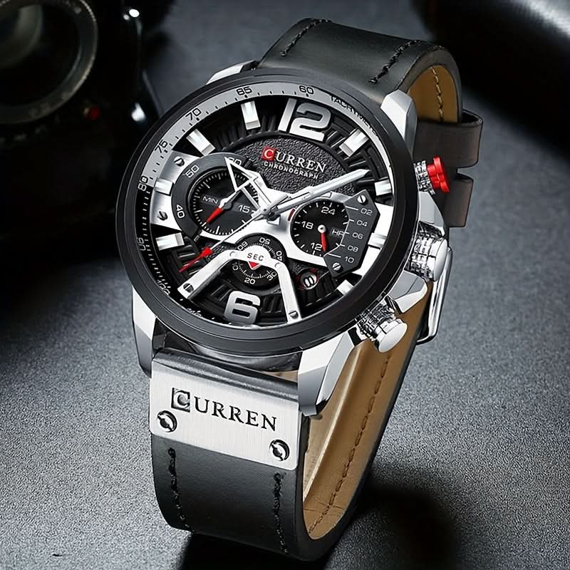 Men's Business Chronograph Watch – Waterproof Analog Quartz Wristwatch