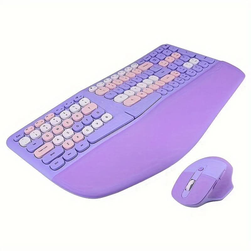 Ergonomic Wireless Keyboard & Mouse Set - 2.4G Wireless