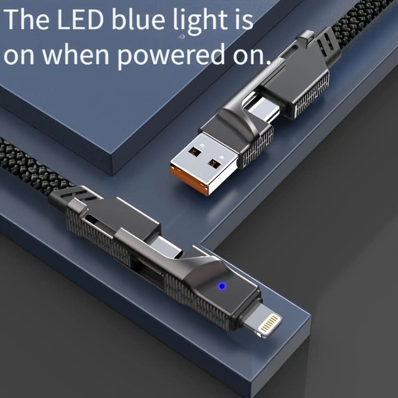 4-in-1 Rapid Charge Cable with Dual PD Ports