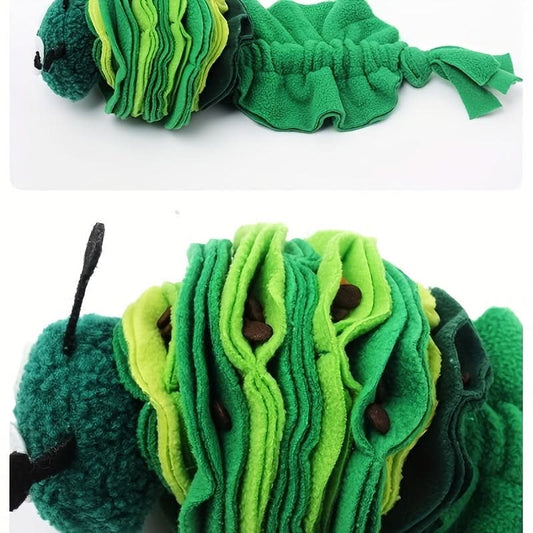 Interactive Caterpillar Sniffing & Teething Toy for Medium Dogs