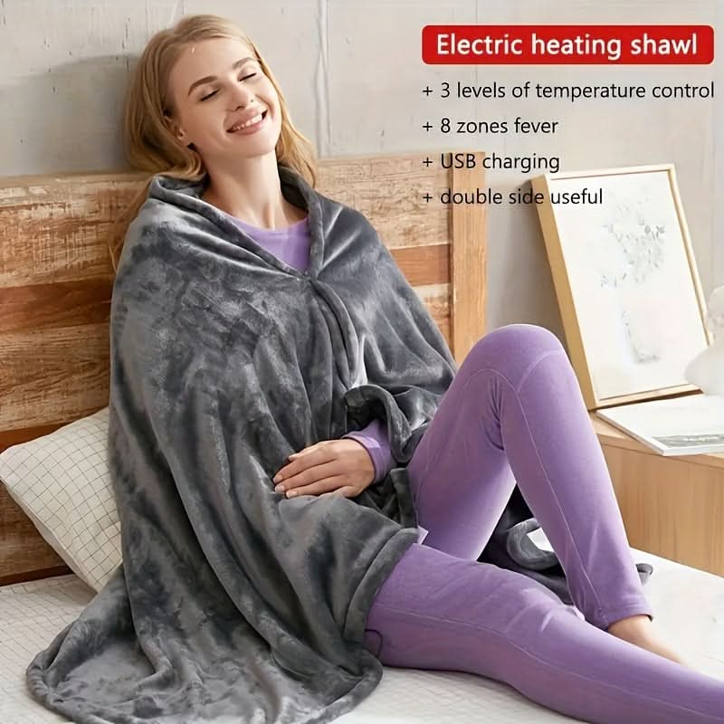 USB Rechargeable Electric Blanket with 3 Heat Settings