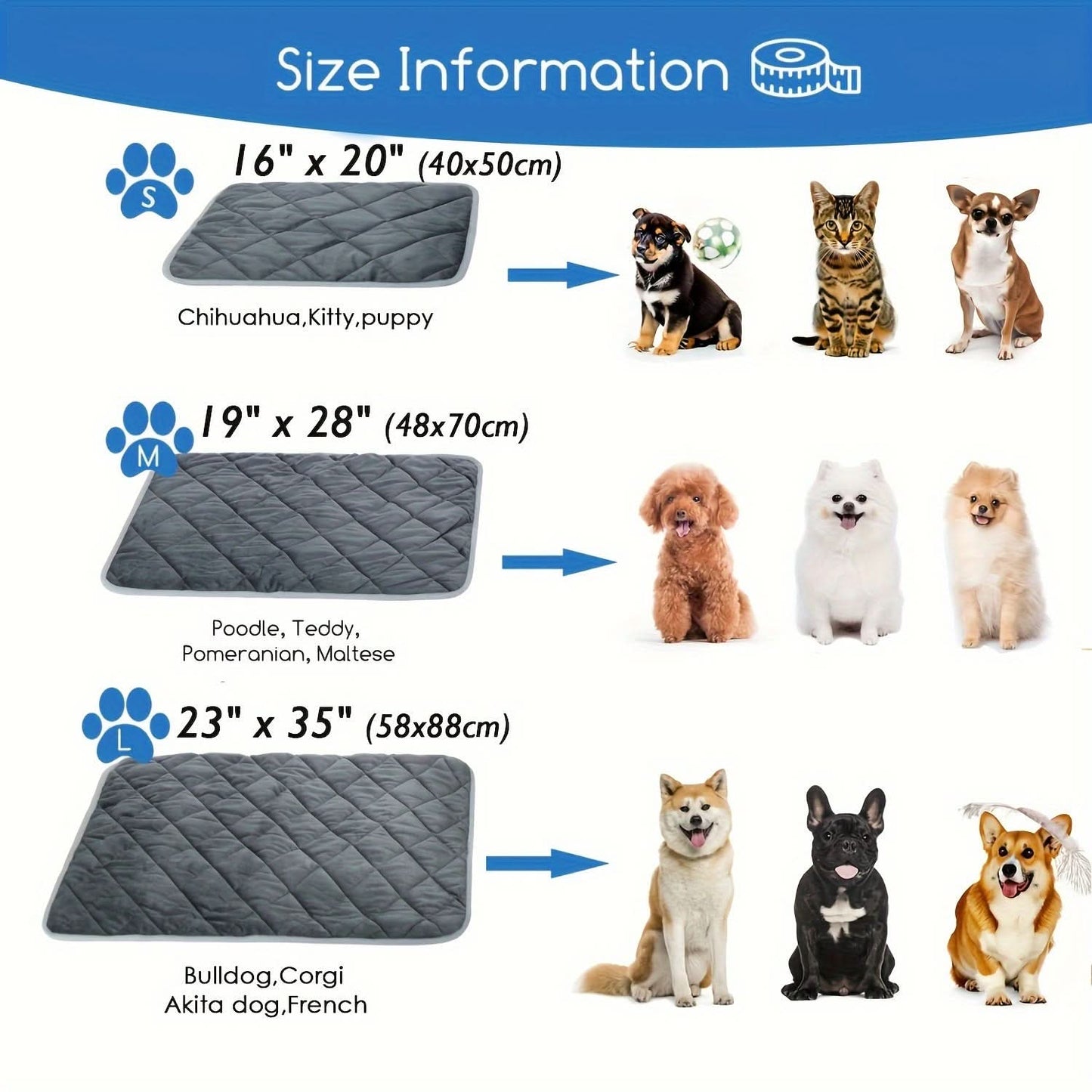 Self-Warming Pet Bed Mat – Dogs & Cats