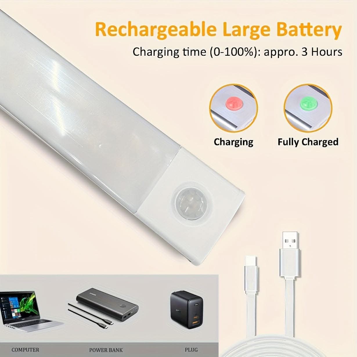 Motion-Activated LED Cabinet Strip Light