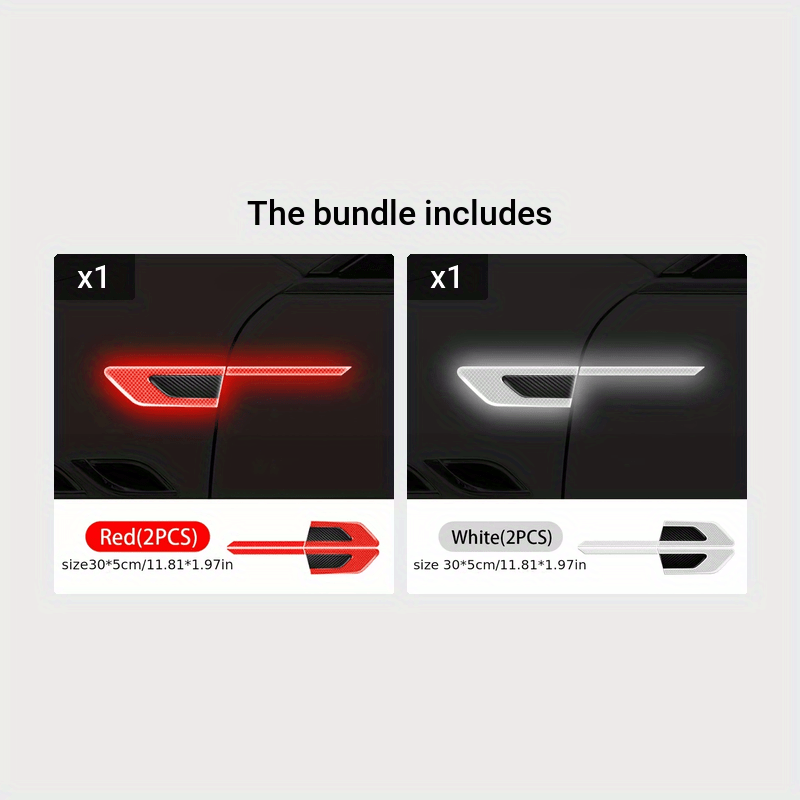 Reflective Resin Car Door Protector Strips – Anti-Collision Safety Decals