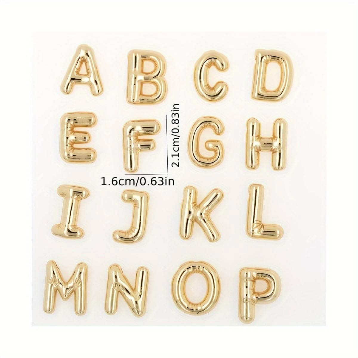 Chunky Golden Alphabet Balloon Pendant Necklace – Stainless Steel