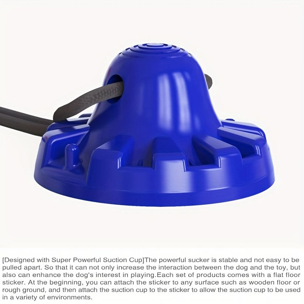 1pc Interactive Squeaky Dog Chew Toy with Dual Suction Cups