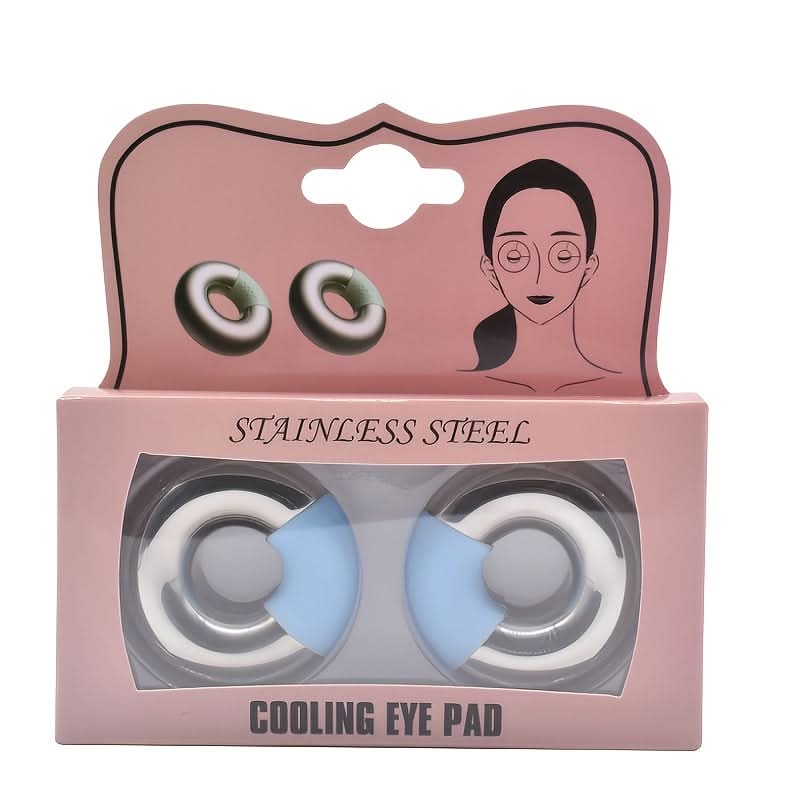Cooling Eye Mask – Reusable Stainless Steel with Ice Gel for Lymphatic Relief