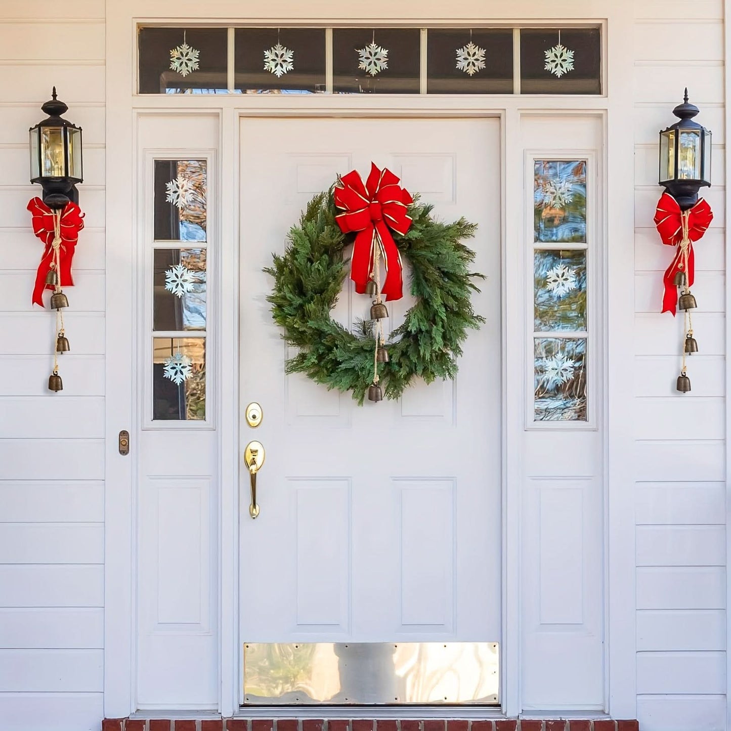 Rustic Iron Christmas Bell Chime, Indoor/Outdoor Decor
