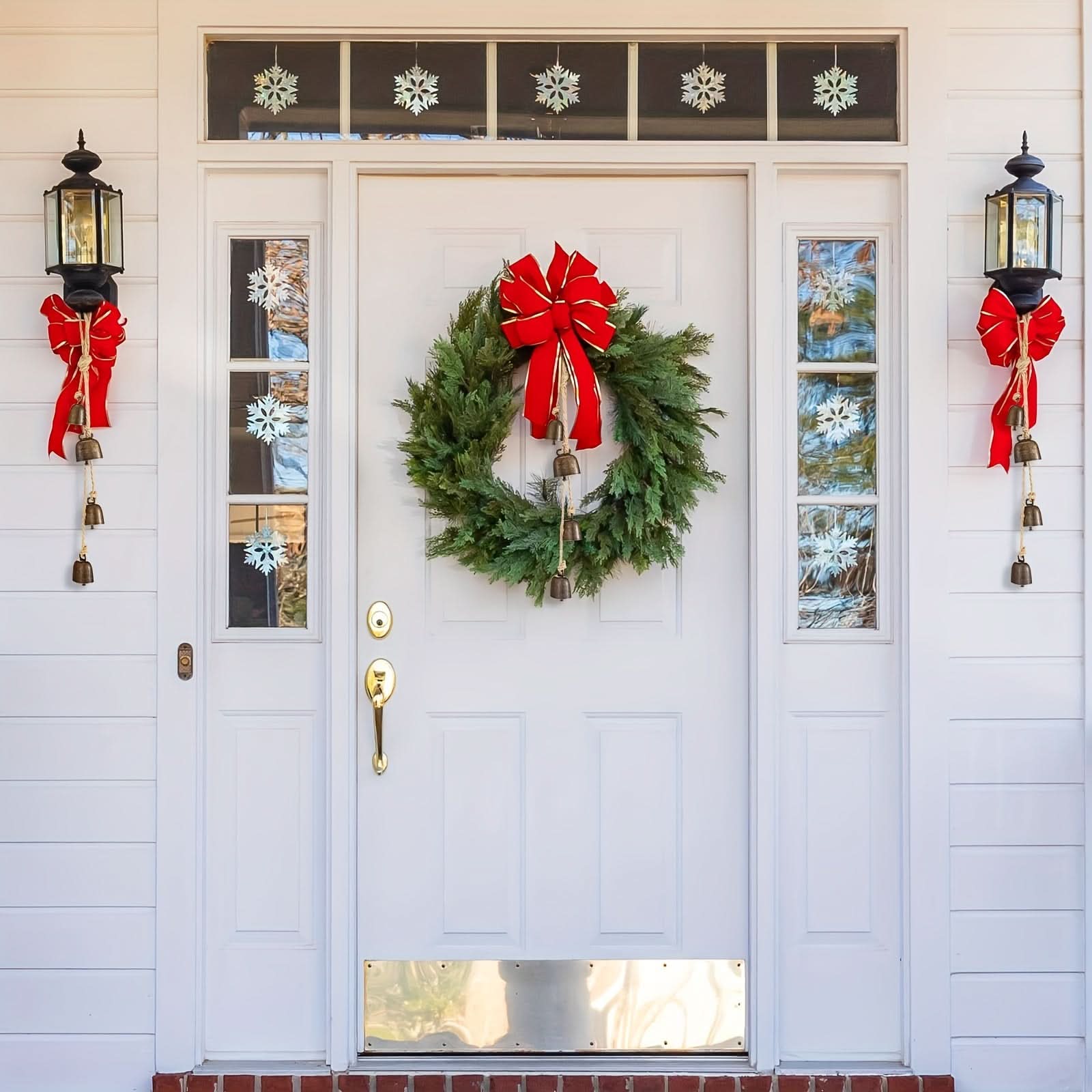 Rustic Iron Christmas Bell Chime, Indoor/Outdoor Decor