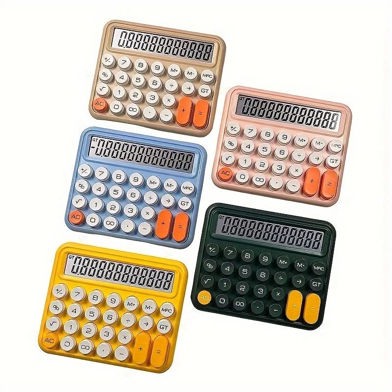 12-Digit Large-Button Mechanical Desk Calculator - Oversized Display