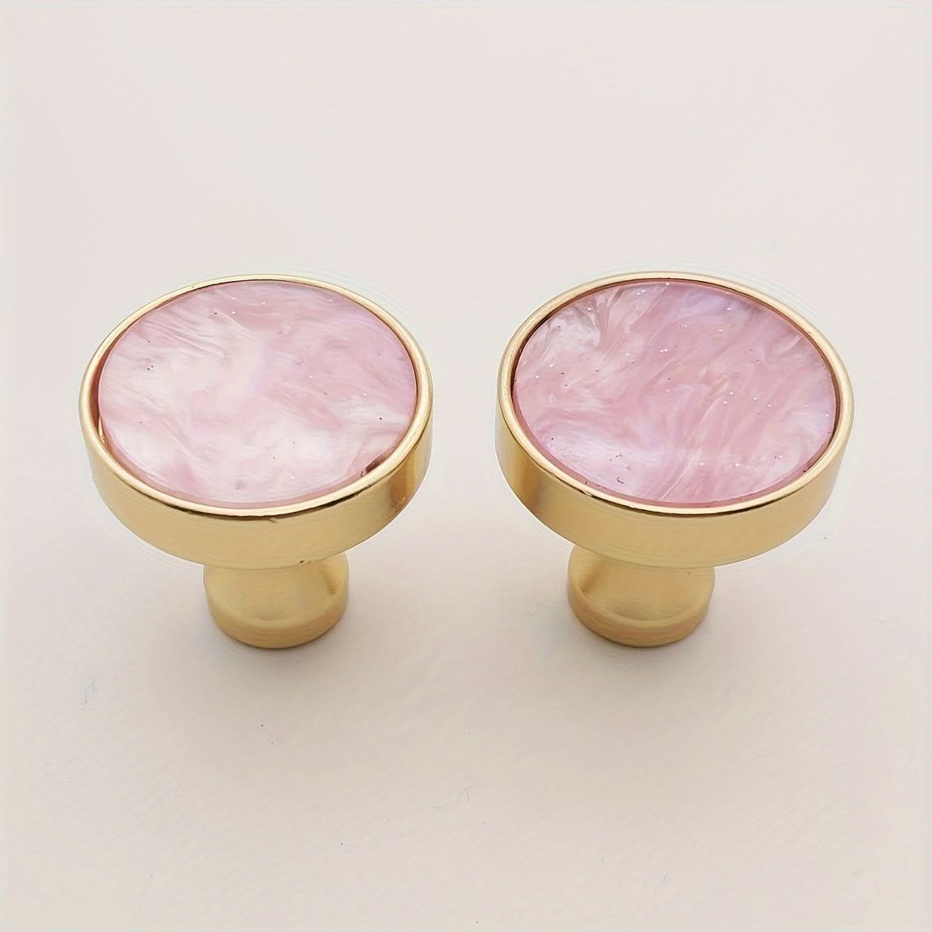 10-Pack Pink Aluminum Drawer Handles – Matte Powder-Coated Ring Pulls