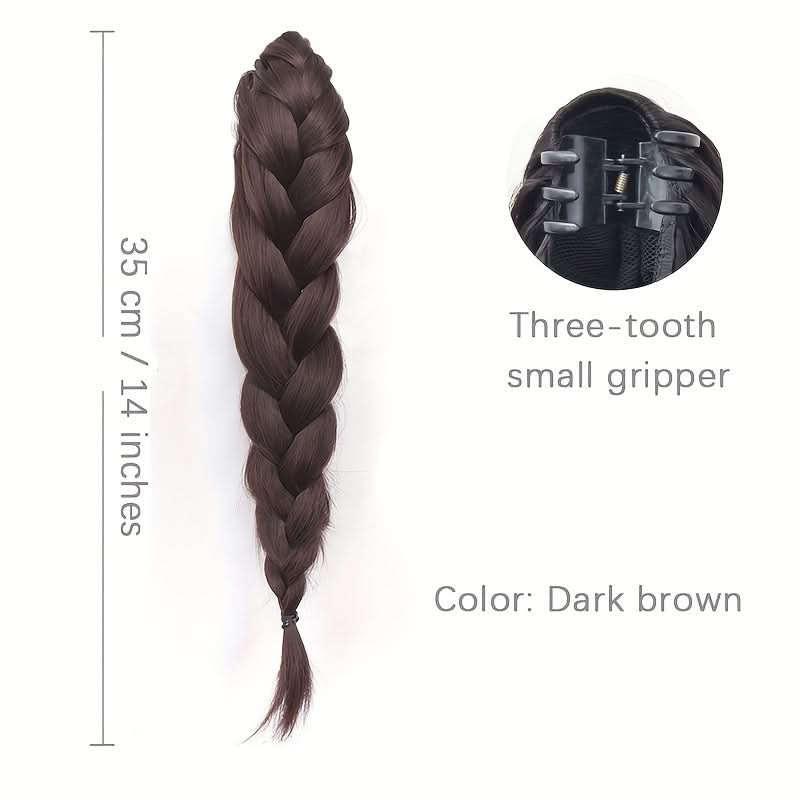 Chic Claw-Clamp Braided Ponytail Extension - Loose Curly Hair Accessory