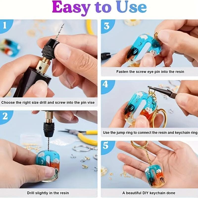 74-Piece Portable USB Electric Drill Set
