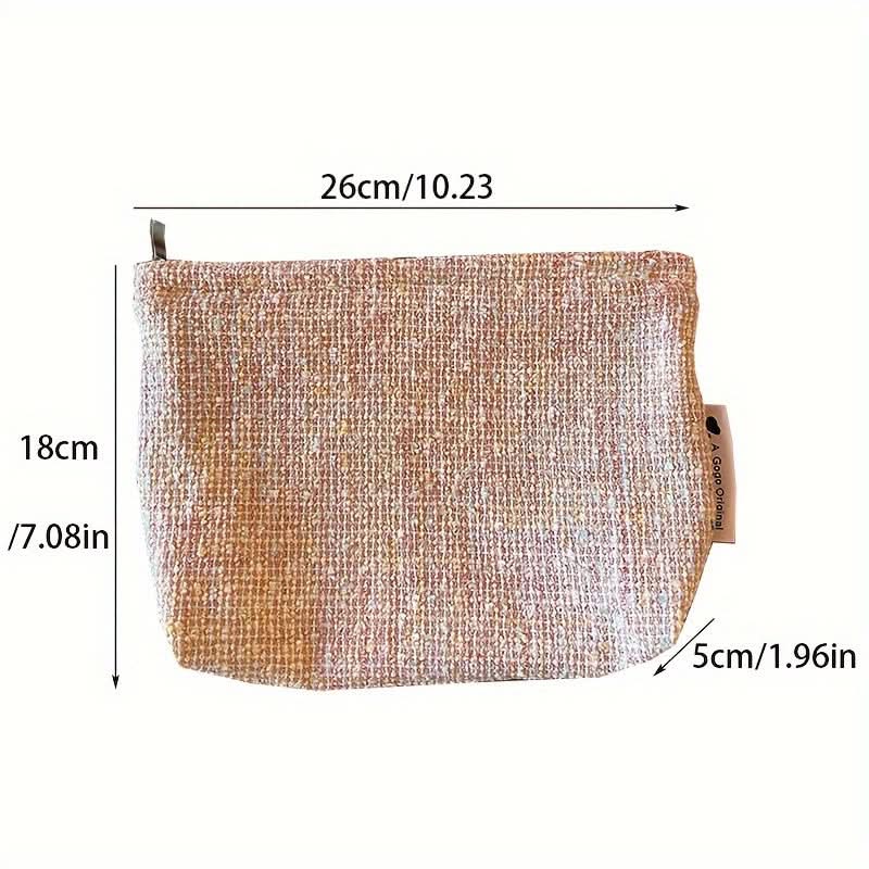 Chic Woven Fabric Makeup Bag