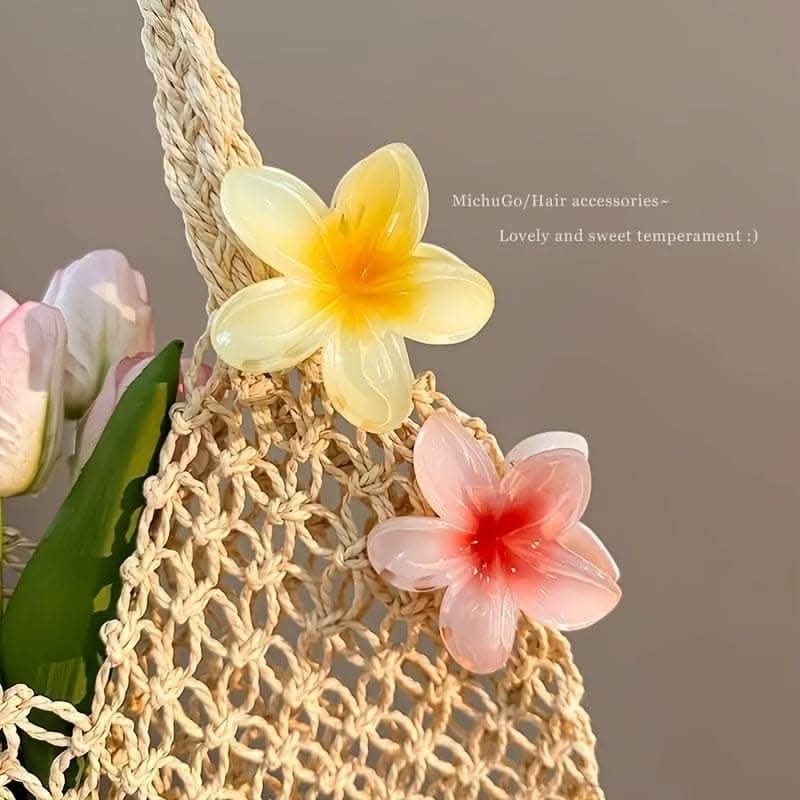 Vibrant Flower Shaped Hair Claw Clip – Trendy & Non-Slip