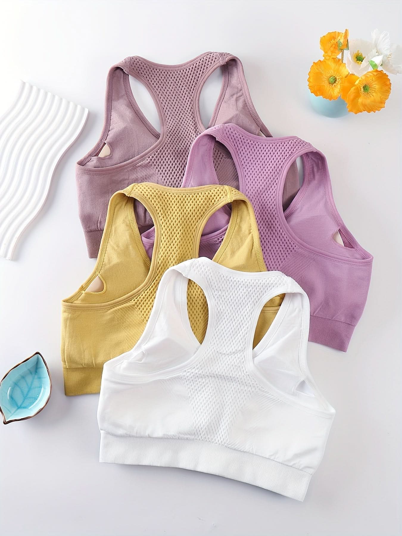 4-piece Pack Women’s Racerback Sports Bras