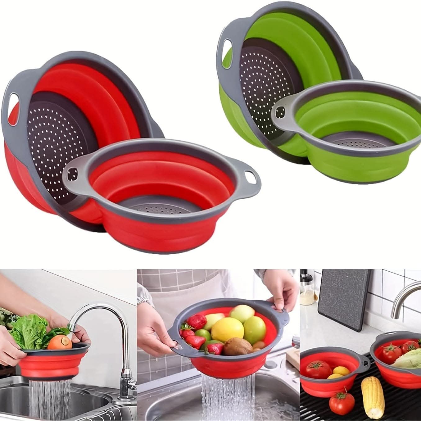 Foldable Silicone Kitchen Funnel Set