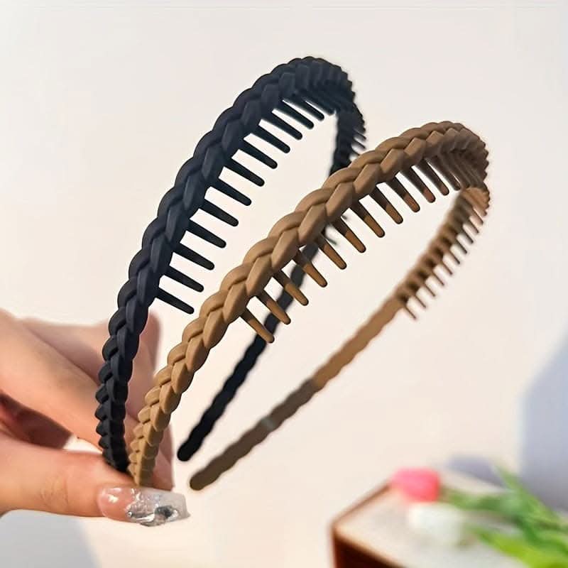 Solid Color Non-Slip Braided Head Band – Trendy Hair Hoop
