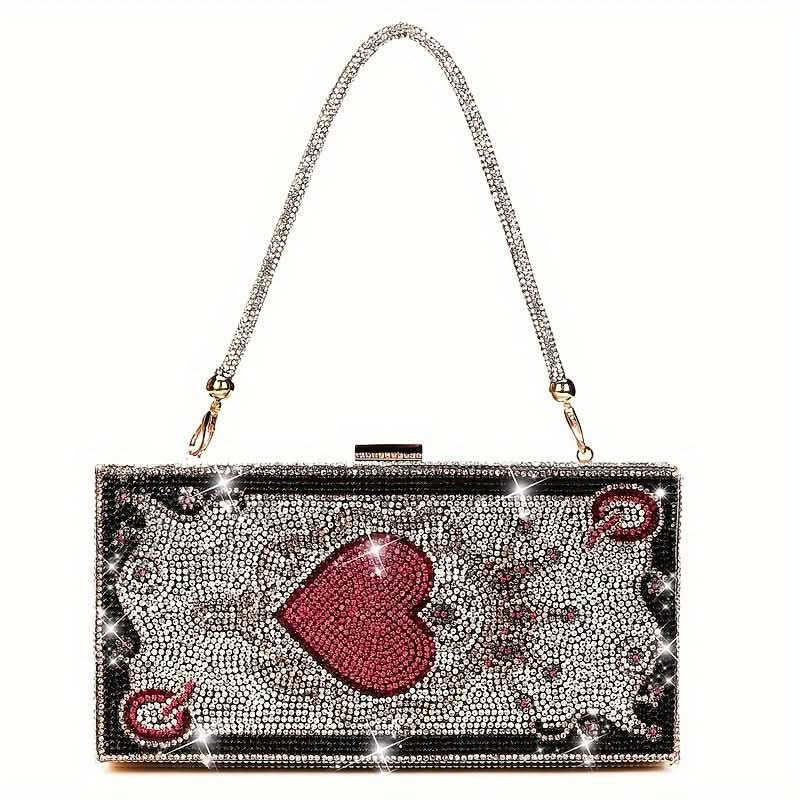 Mini Glitter Kiss Lock Party Clutch