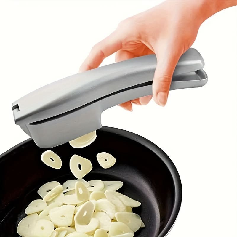Multifunctional Aluminum Alloy Garlic Press – Slices & Mins Garlic, Easy-to-Use