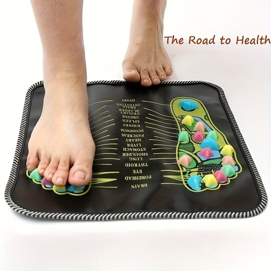 Colorful Stone Square Foot Massager Cushion