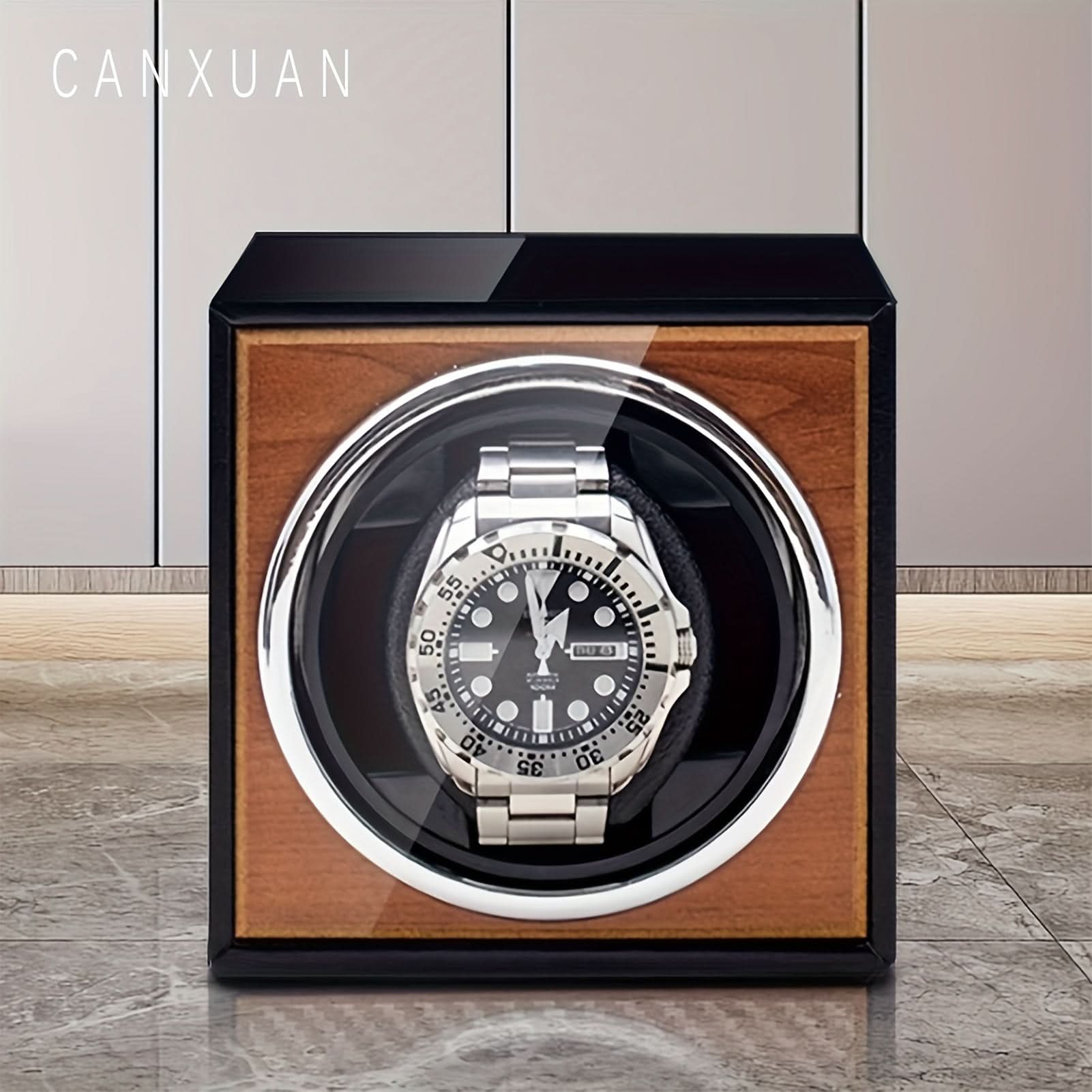 Single Watch Winder Wooden Case USB Powered