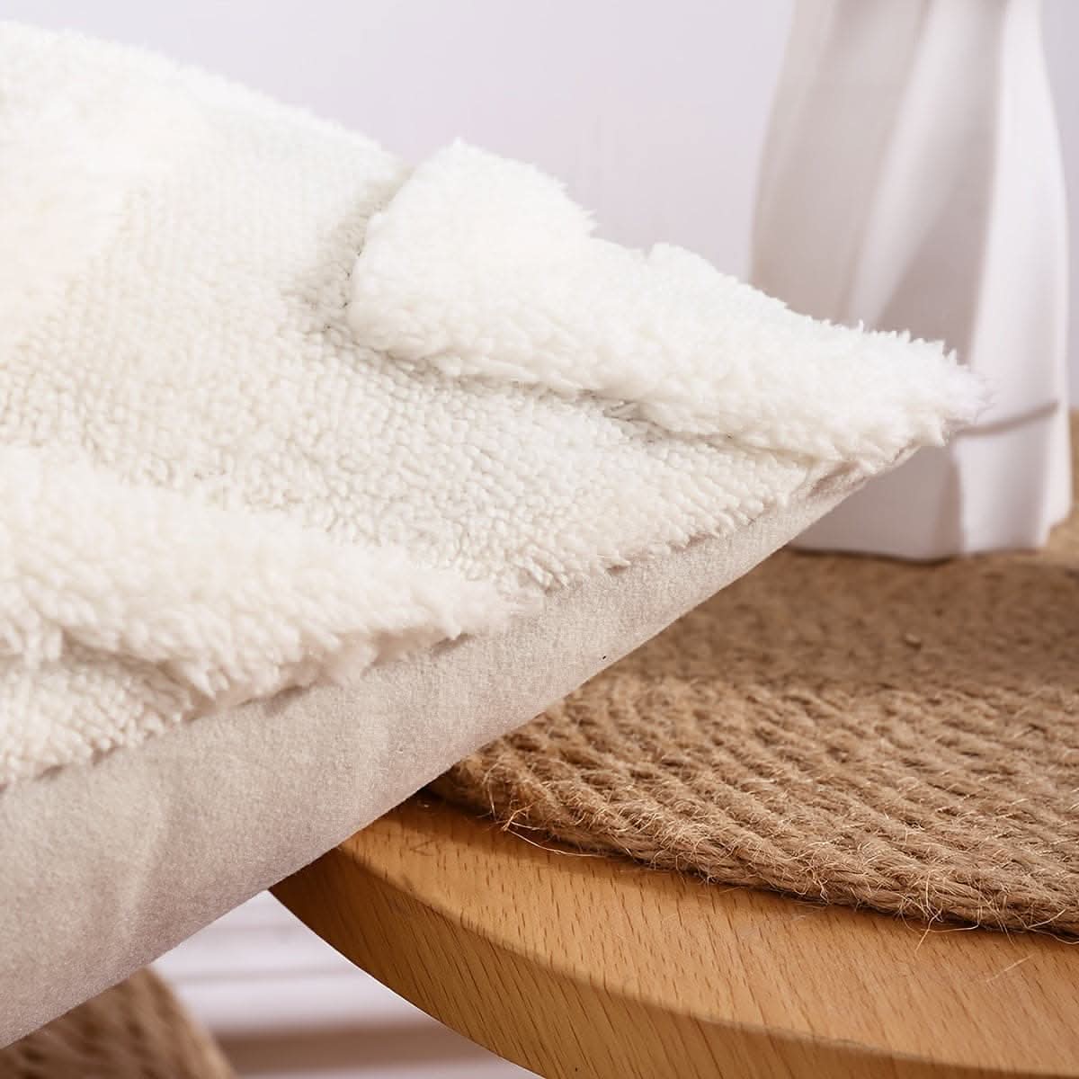 2-Piece Contemporary Knit Geometric Throw Pillow Covers
