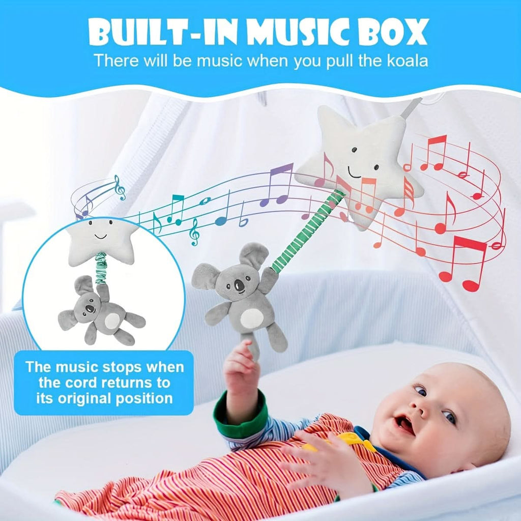 Soft Plush Pentagram Music Toy for Babies – Hanging Crib & Stroller Toy