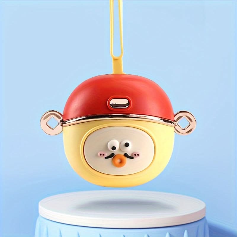 1/2/3PCS Yellow Mini USB Desk & Neck Fan – Hands-Free Waist-Hanging