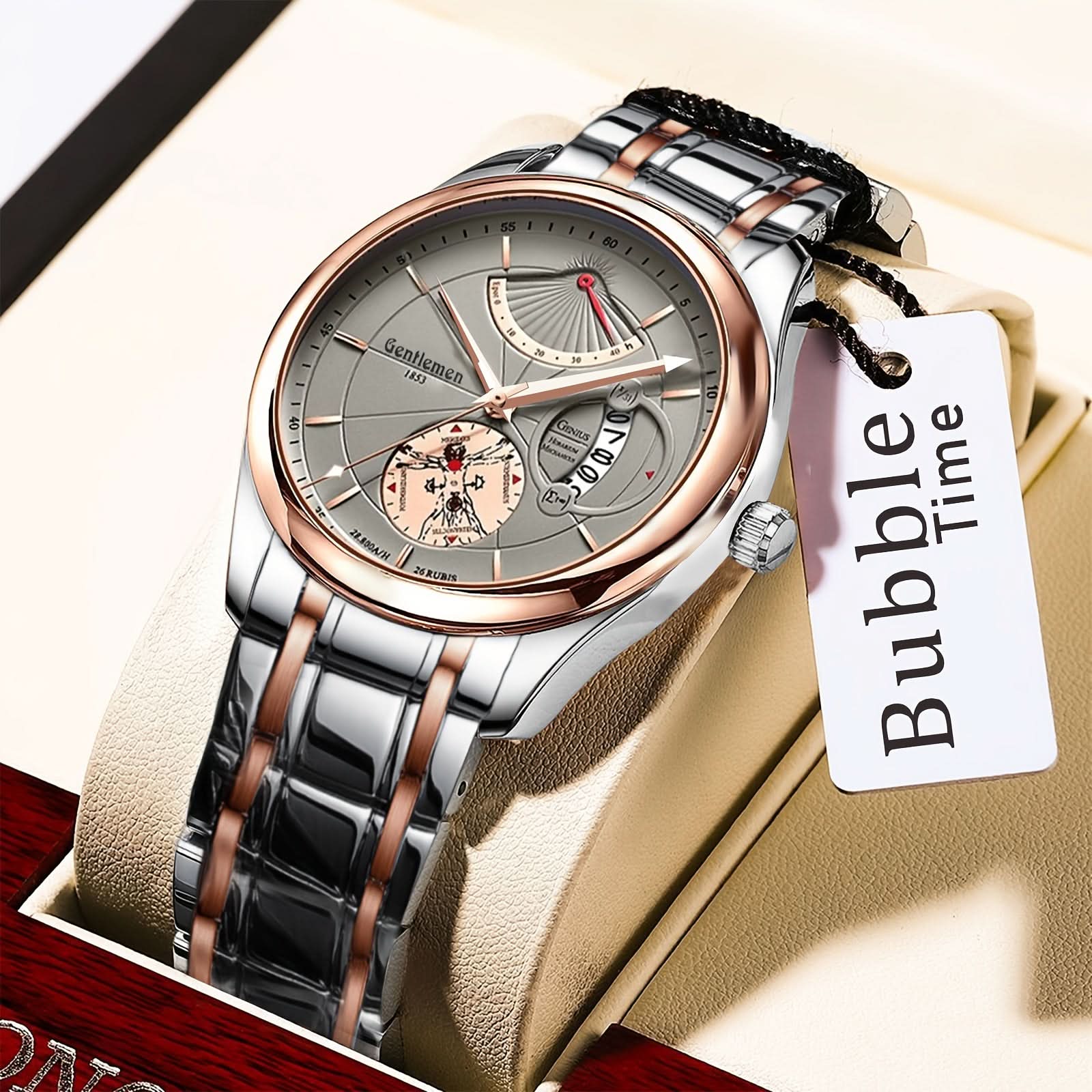 Luxury Men's Quartz Watch with Calendar