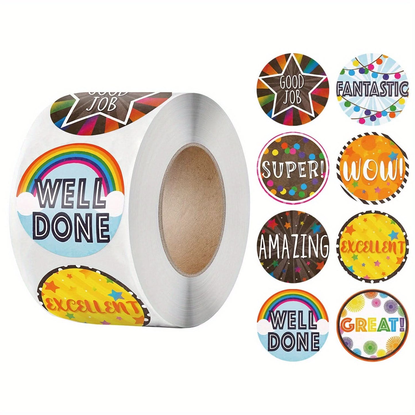 500 Paper Reward Stickers Sealing Labels, Baby & Office Stationery