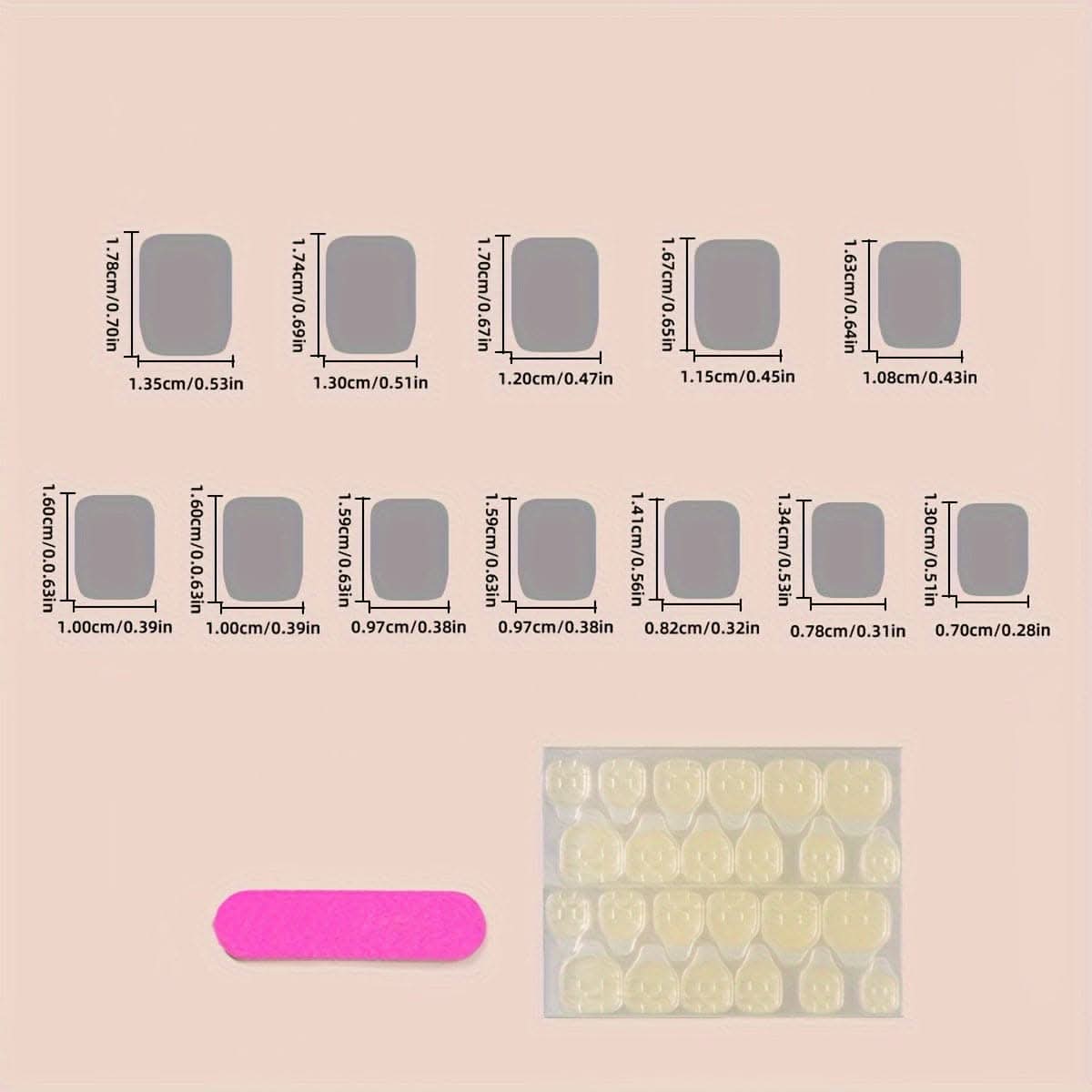 24pcs Short Square Press-On Nails – Gloss Glitter Marble Full Cover