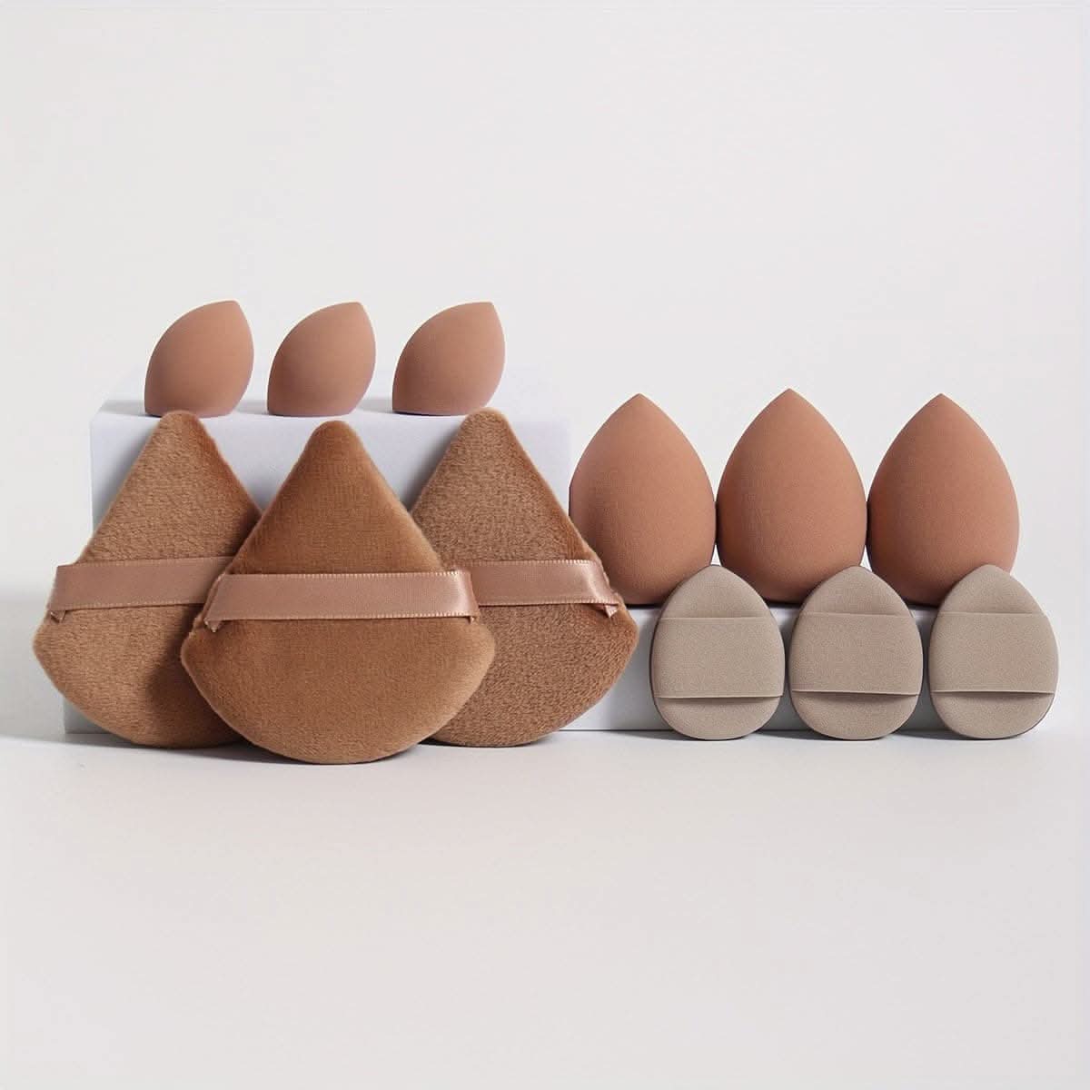 12-Piece Makeup Sponge Puff Set for All Skin Types