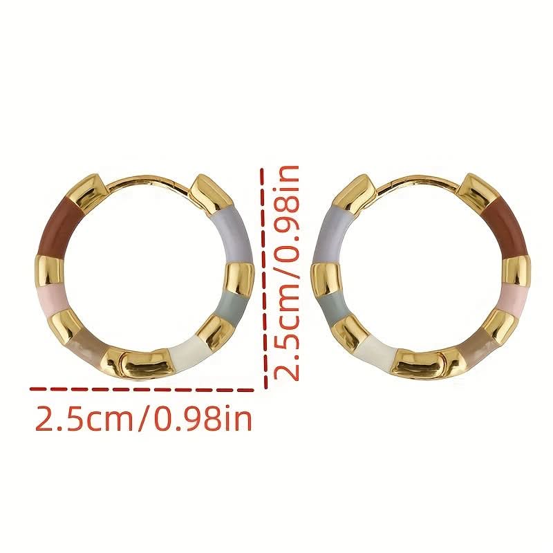 Vibrant Hoop Earrings – Seasonal Style with Retro Minimalist Design