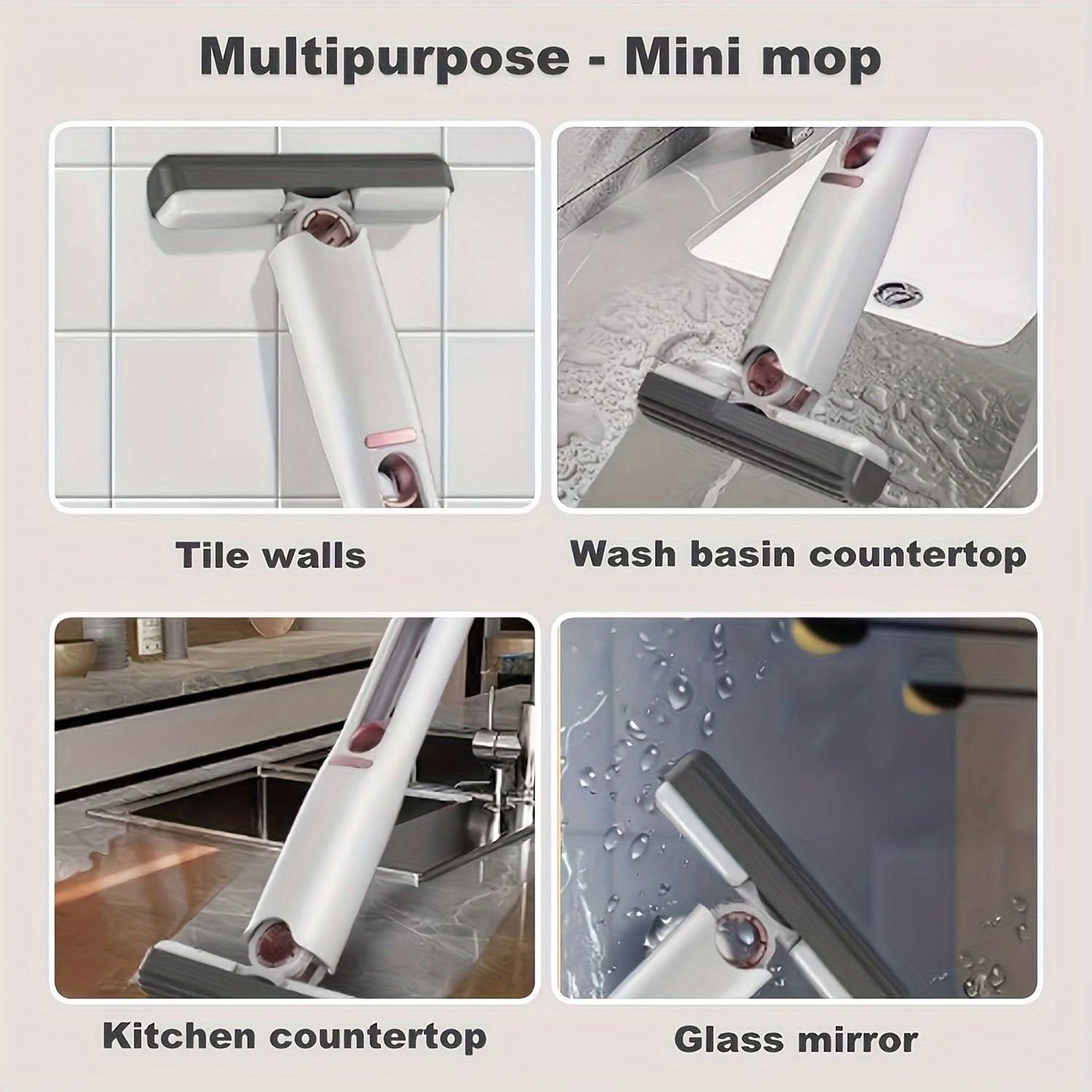 Mini Hand-Free Sponge Mop for Windows & More