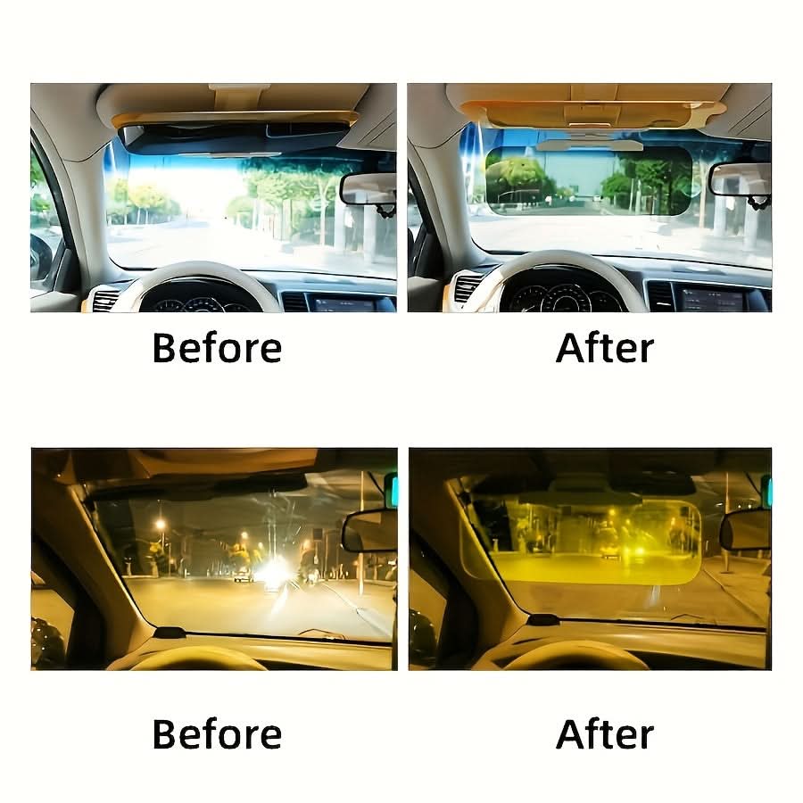 Anti-Glare Car Sun Visor – Dual-Use UV & Night Vision Shield