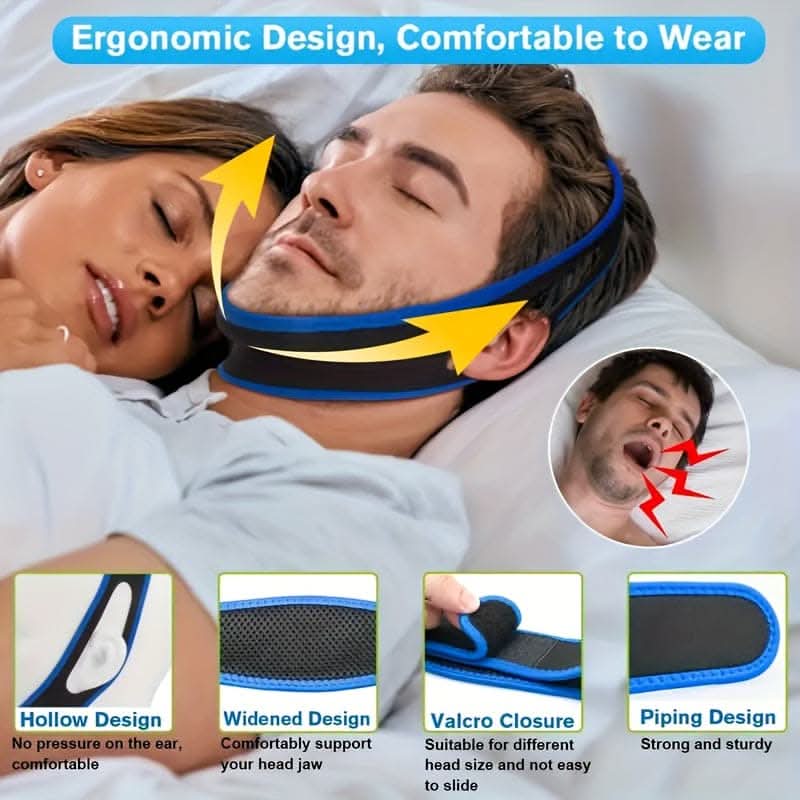Snoring Relief Chin Strap for Men & Women – Anti Snoring Solution