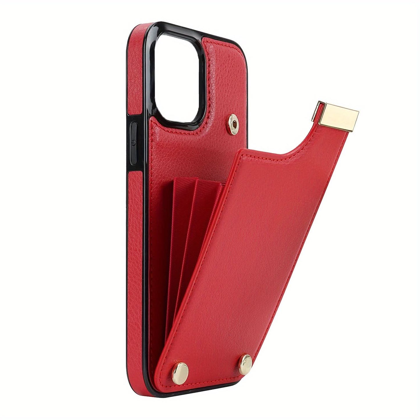 Retro Faux Leather iPhone Case with Card Slot