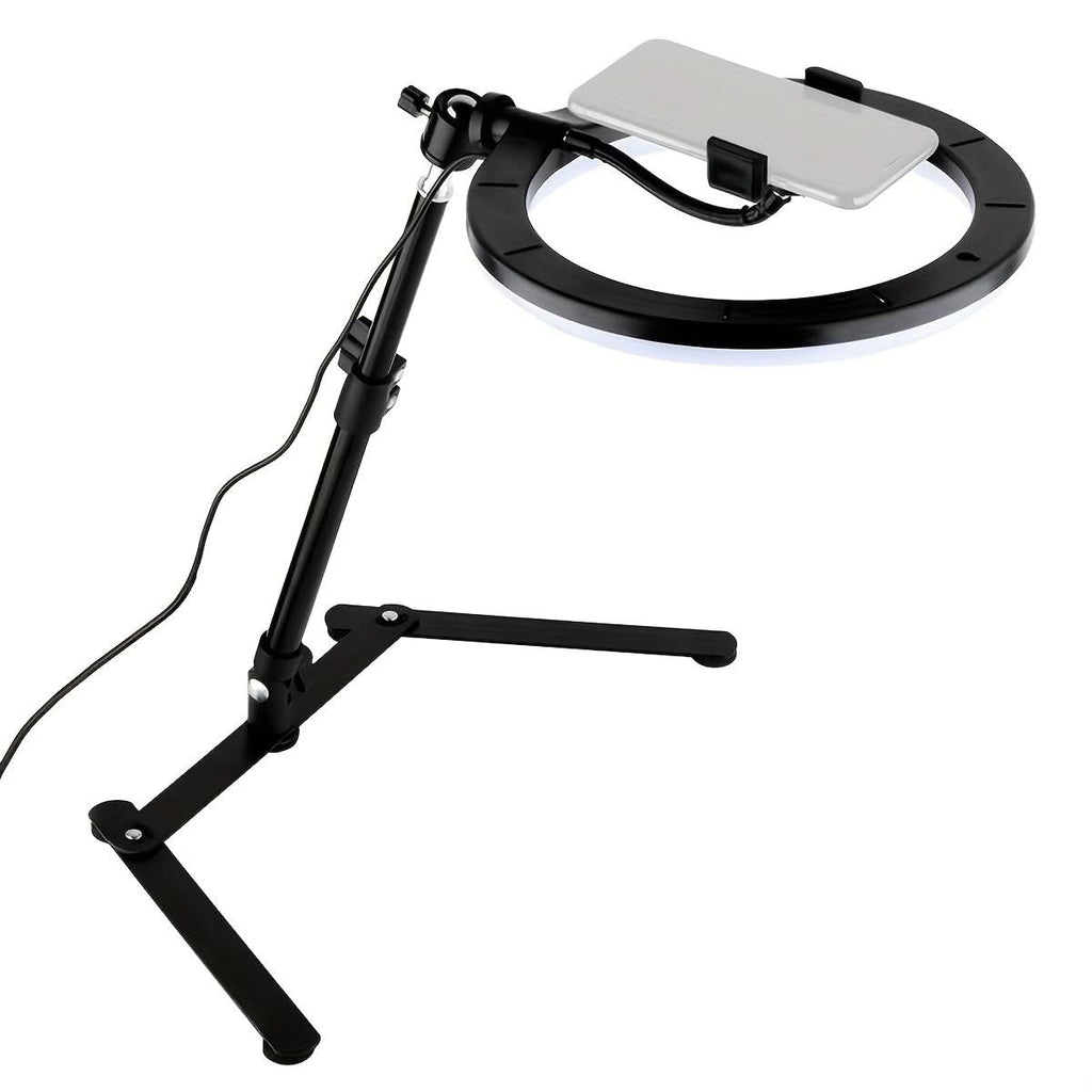 10-Inch Dimmable LED Ring Light with Phone Holder
