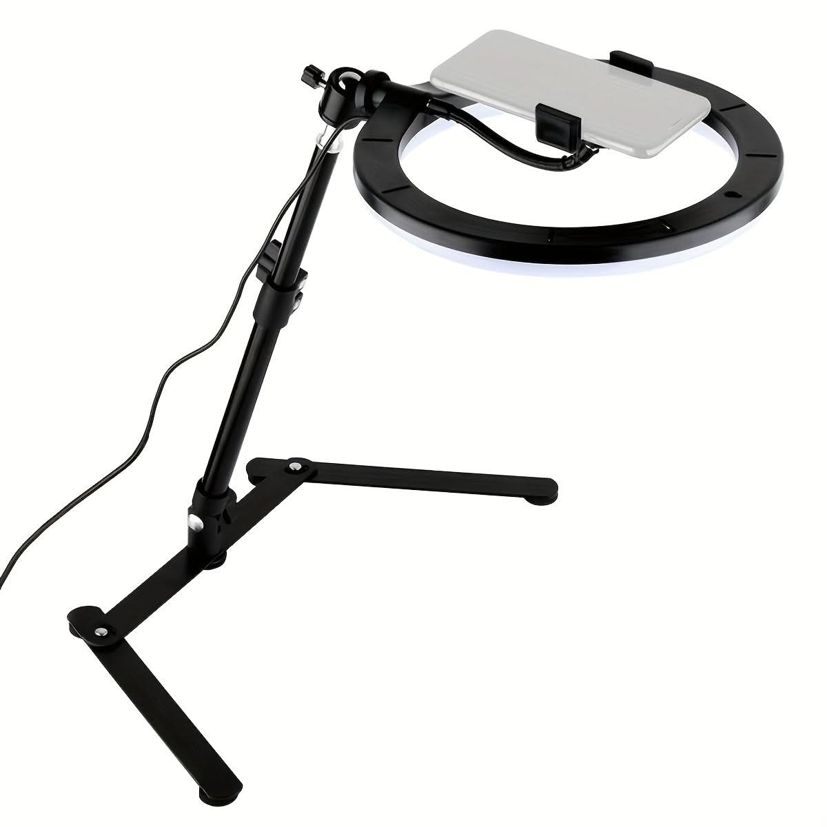 10-Inch Dimmable LED Ring Light with Phone Holder
