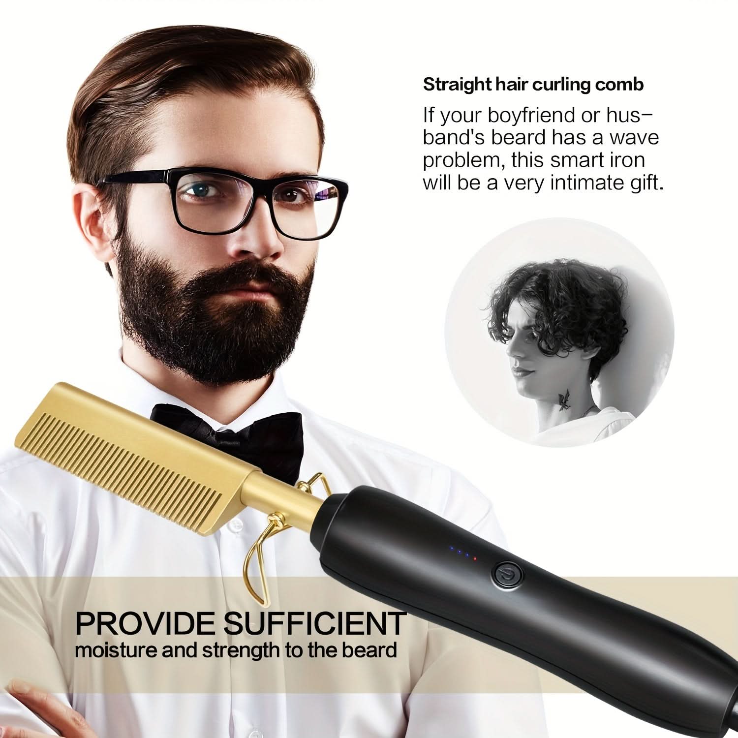 Ceramic Hot Comb Hair Straightener – for Natural Hair & Beards
