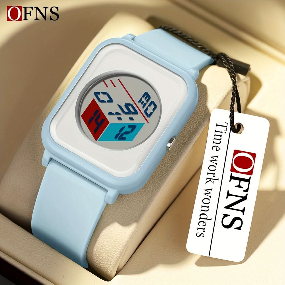 Men's Square Electronic Watch - Waterproof, Night Light