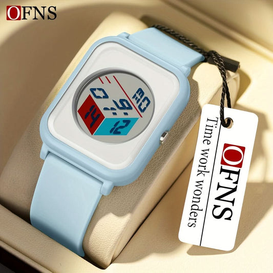 Men's Square Electronic Watch - Waterproof, Night Light