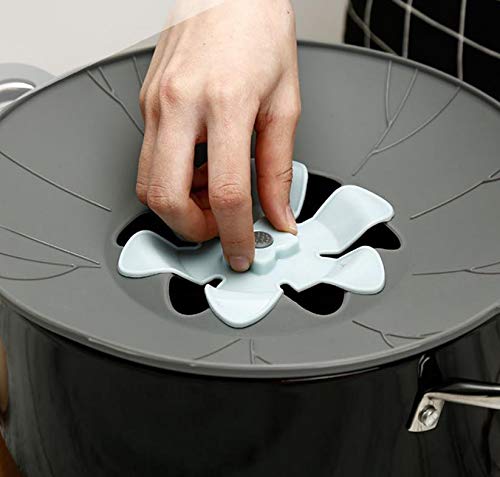 Silicone Pot Lid Cover – Flower-Shaped Anti-Overflow Rotating Fresh-Keeping Kitchen Lid
