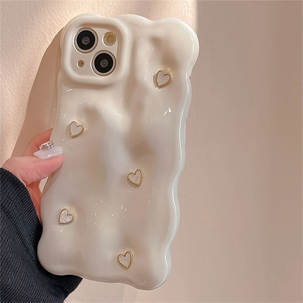 3D Heart Cube Silicone Phone Case