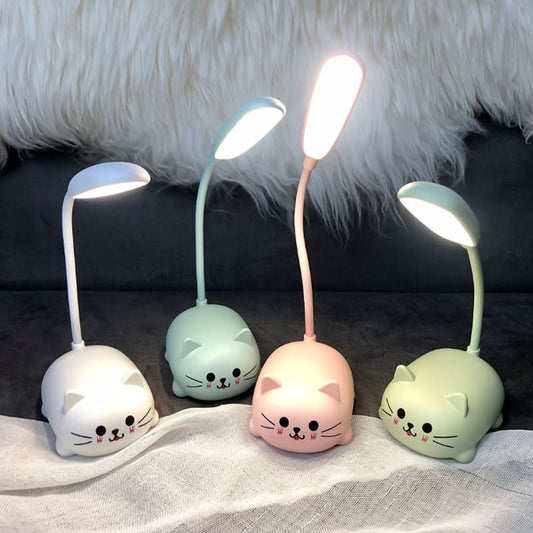 Cute Cartoon Cat LED Table Lamp – USB Rechargeable