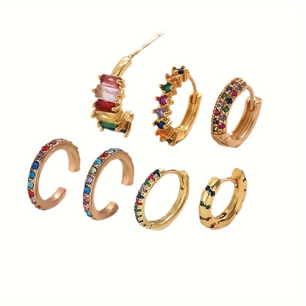 7-Piece Crystal Rhinestone Ear Cuff Set