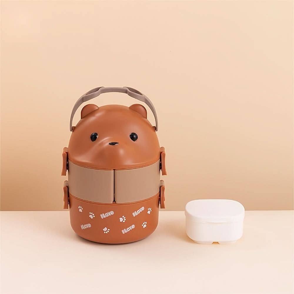 Bear-Shaped Kids Lunch Box - Portable, Durable