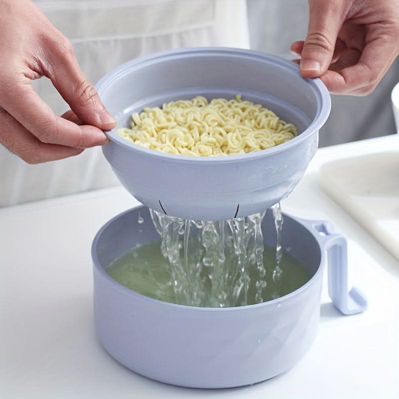 Microwave Ramen Bowl Set – Instant Noodles Cooker with Chopsticks